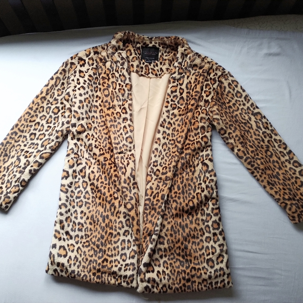 Anthroplogie/Sanctuary Faux Fur Leopard Jacket